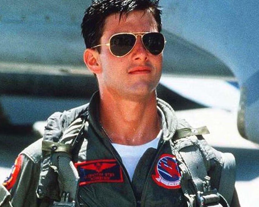 Dude from Top Gun posing in some aviator shades.